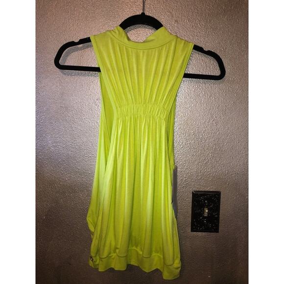 Bluefish Sport Desire Sporty Athletic GorpCore Green Apple Zipper Vest Top M/L - Picture 2 of 9